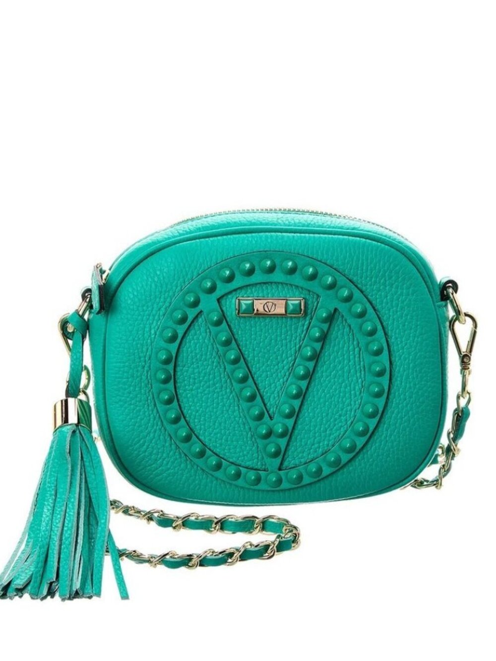 💚 NEW Mario VALENTINO Nina Rock Crossbody Bag in Peacock Green